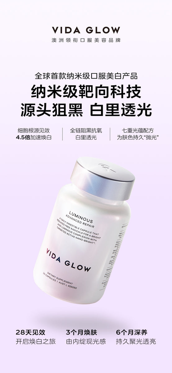 Vida Glow Luminous, Melanin Control, Radiant and Translucent Skin ...