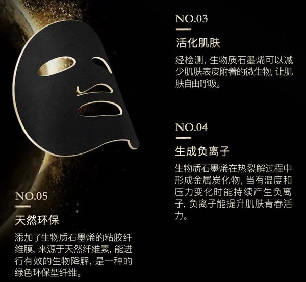 Mageline Biomass Graphene Multi-Effect Firming Mask. Unique biomass graphene mask sheet - environmentally friendly, soft, and breathable. It helps enhance collagen production and fight off free radical damage which gradually result in firmer, tighter, fresher looking skin. Minimizing the appearance of fine lines and wrinkles while nurturing and hydrating for smooth, supple, glowing and radiant skin.