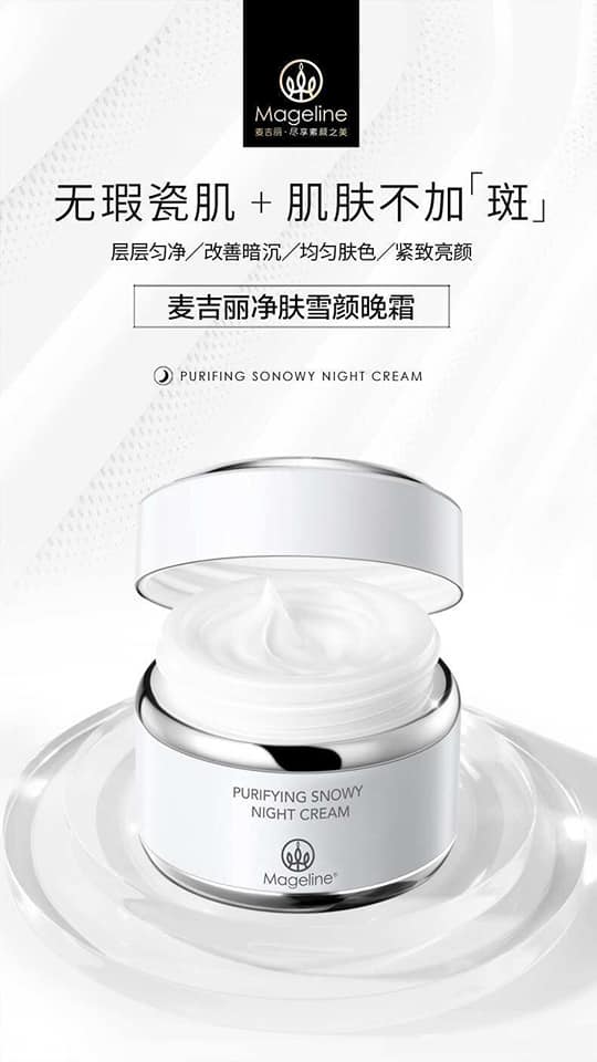 Mageline Purifying Snowy Night Cream - Best Solutions for Freckles and Pigmentation Skin