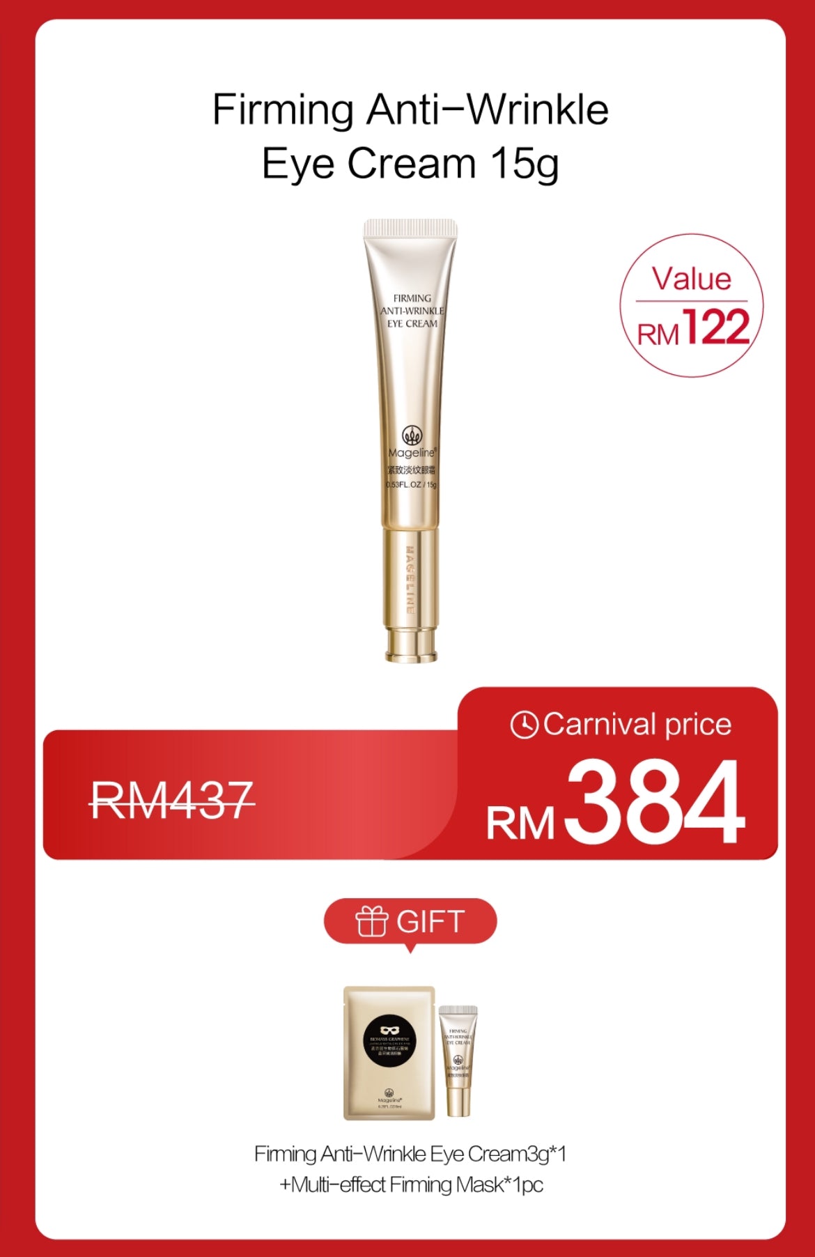 Promotion: Mageline Firming Anti-Wrinkle Eye Cream
