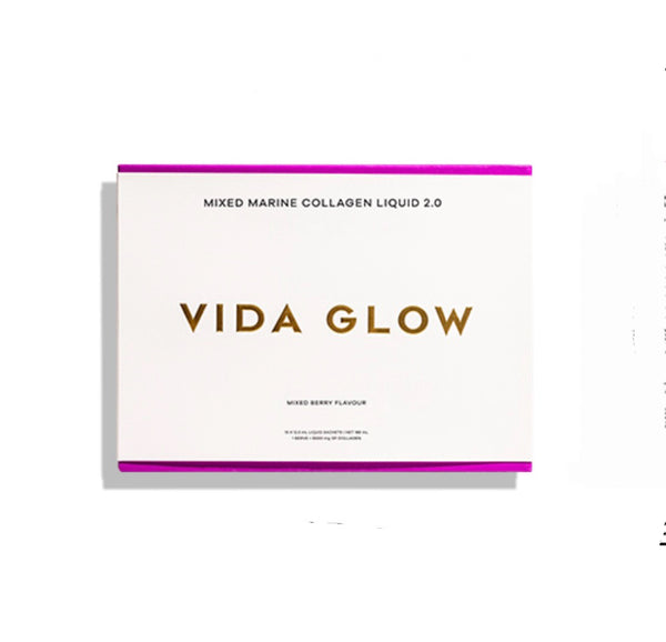 Vida Glow Marine Collagen Liquid 2.0, Double the Firmness, Double the Bounce