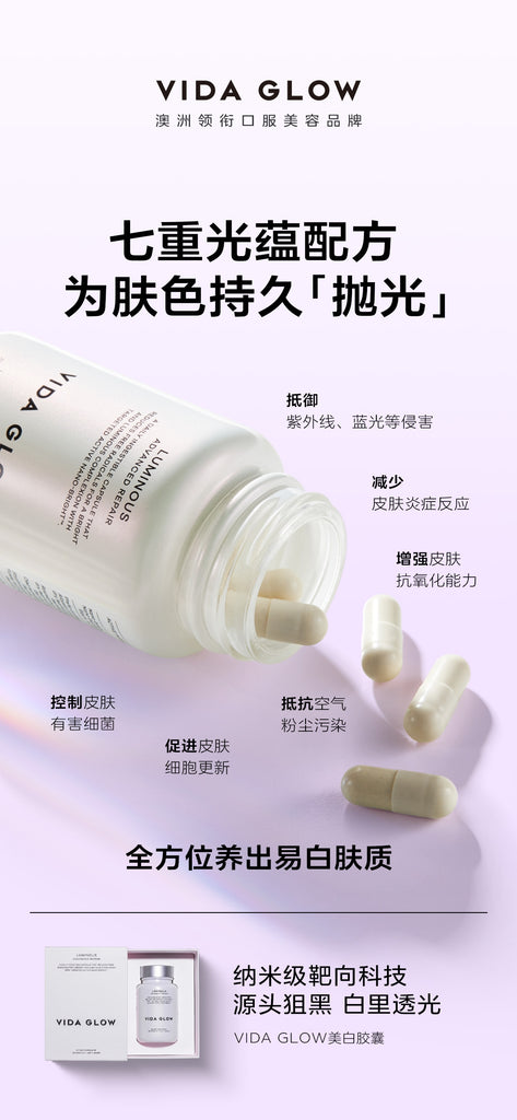 Vida Glow Luminous, Melanin Control, Radiant and Translucent Skin ...