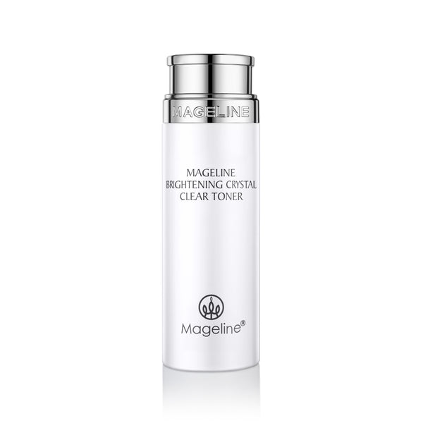 Mageline Brightening Crystal Clear Toner. With fresh and lightweight texture, it is absorbed well into the deep skin layer, and can gently, yet effectively hydrate the skin, leaving skin feeling relieved and brightened. Adopt bio-fermentation technology for the skin nutrient replenishment, which can visibly improve skin dullness and roughness to waken the flawless and radiant skin. Day after day, skin becomes more pure and delicate