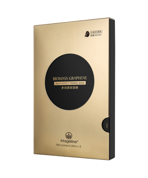 Mageline Biomass Graphene Multi-Effect Firming Mask. Fresh texture allows for easy absorption into deep skin layers to repair and rejuvenate skin; release abundant firming essence to nourish skin, even dry and fine lines, boost skin elasticity, plump, smooth and supple to reveal a youthful appearance.